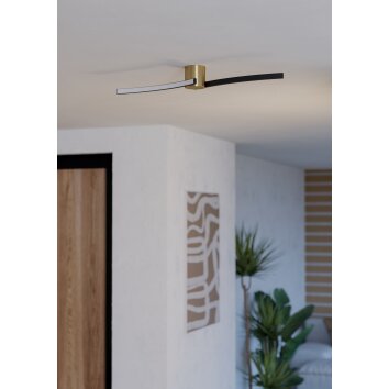 EGLO AIETA Deckenleuchte LED Messing, Schwarz