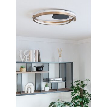 EGLO MEZZOMONTE Deckenleuchte LED Bronze, Schwarz, Fernbedienung