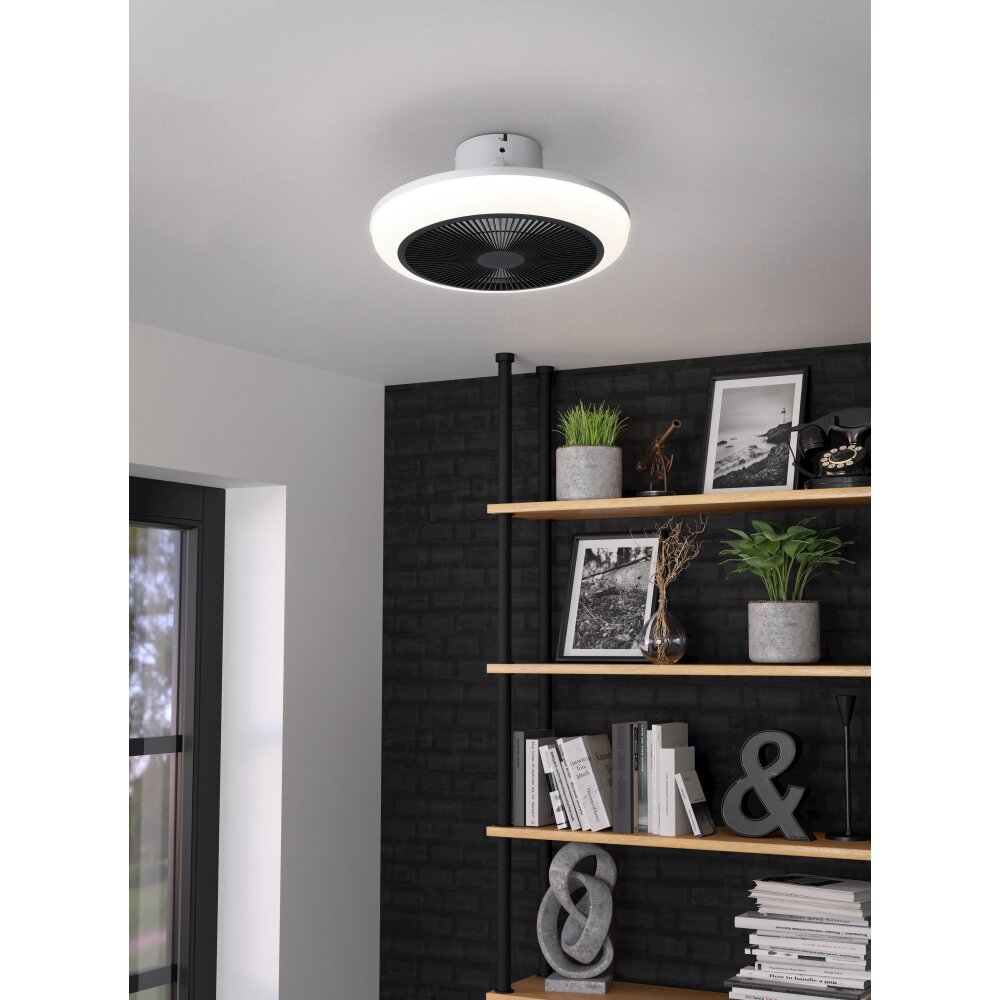 EGLO SAYULITA Leuchte mit Ventilator LED Schwarz, Weiß, Fernbedienung main product photo