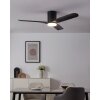 EGLO KAWANA Bündiger Deckenventilator LED Schwarz, Fernbedienung, Farbwechsler