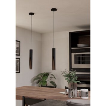 EGLO BARBOTTO Hängeleuchte LED Braun, Schwarz