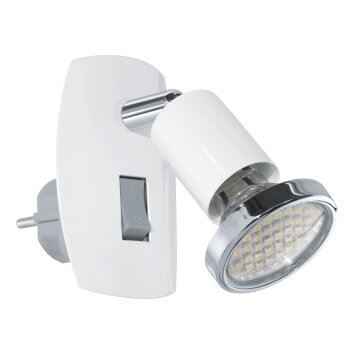 EGLO MINI 4 Steckerleuchte LED Chrom, Weiß