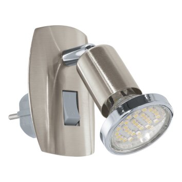 EGLO MINI 4 Steckerleuchte LED Chrom, Nickel-Matt