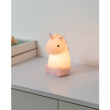 EGLO CASTELLINO Tischleuchte LED Rosa, Fernbedienung, Farbwechsler