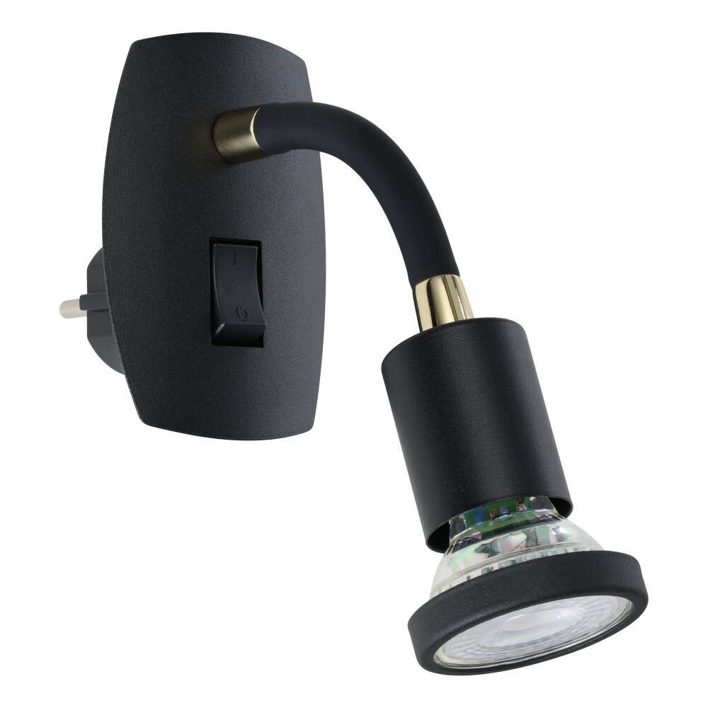 EGLO PARRINI Steckerleuchte LED Messing, Schwarz main product photo
