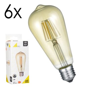 LED E27 6er Set 6 Watt 2700 Kelvin 600 Lumen