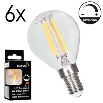 LED E14 6er Set 4 Watt 3000 Kelvin 400 Lumen