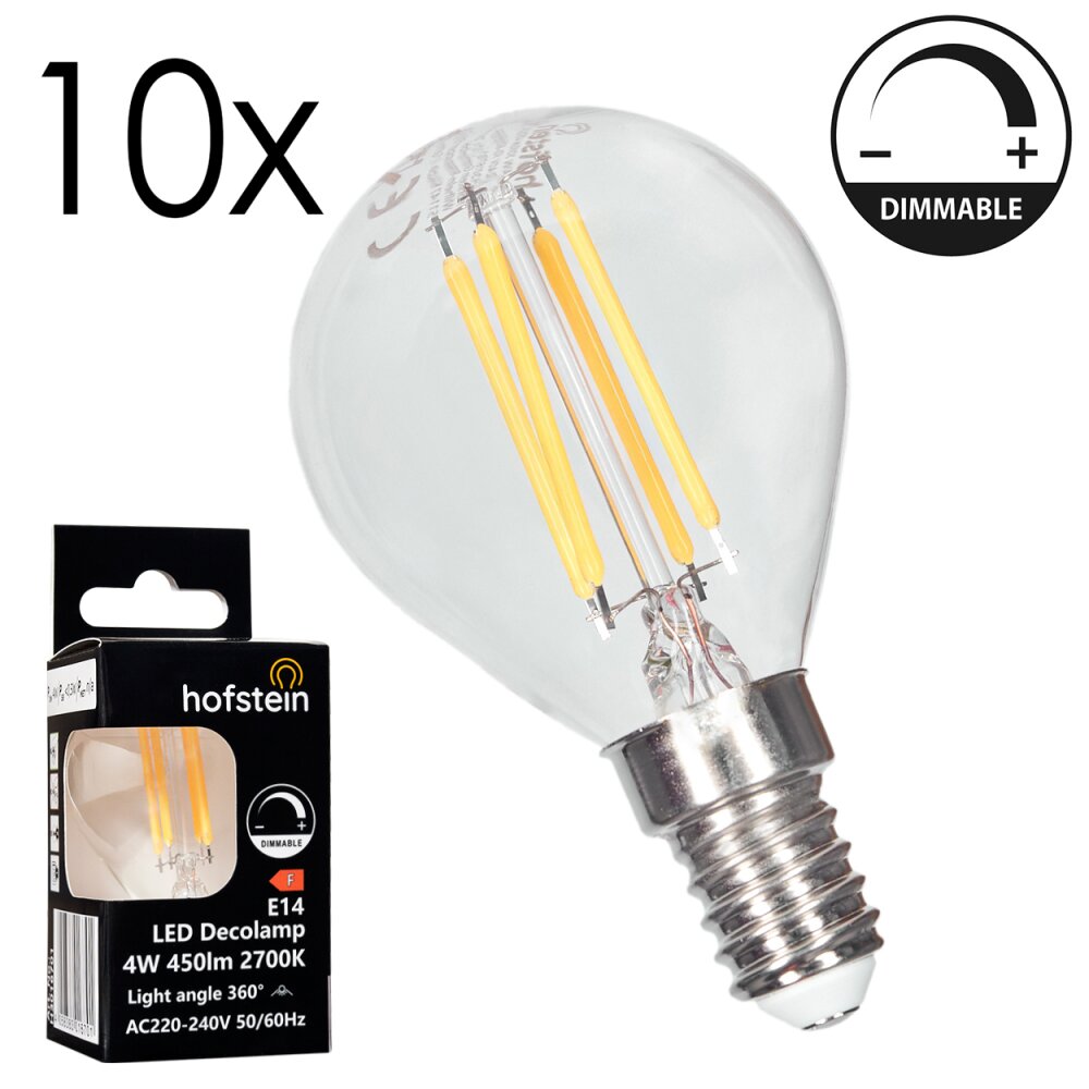 LED E14 10er Set 4 Watt 3000 Kelvin 400 Lumen main product photo