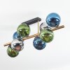 Gastor Deckenleuchte Glas 15 cm Gold, Schwarz, 8-flammig