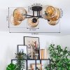 Ripoll Deckenleuchte Glas 15 cm Bernsteinfarben, 6-flammig