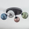 Chehalis Deckenleuchte Glas 12 cm Blau, Grün, Kupferfarben, Rauchfarben, 4-flammig