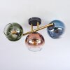 Koyoto Deckenleuchte Glas 15 cm Gold, Schwarz, 3-flammig