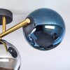 Gastor Deckenleuchte Glas 15 cm Gold, Schwarz, 3-flammig