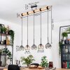 Ripoll Hängeleuchte Glas 15 cm Naturfarben, Schwarz, 5-flammig