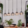 Ripoll Hängeleuchte Glas 15 cm Naturfarben, Schwarz, 5-flammig