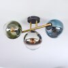 Gastor Deckenleuchte Glas 15 cm Gold, Schwarz, 3-flammig
