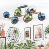 Gastor Deckenleuchte Glas 15 cm Gold, Schwarz, 10-flammig