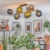 Gastor Deckenleuchte Glas 15 cm Gold, Schwarz, 10-flammig