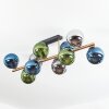Gastor Deckenleuchte Glas 15 cm Gold, Schwarz, 10-flammig