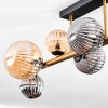 Chehalis Deckenleuchte Glas 10 cm, 12 cm, 15 cm Gold, Schwarz, 8-flammig