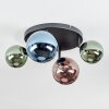 Chehalis Deckenleuchte Glas 12 cm, 15 cm Blau, Grün, Kupferfarben, 4-flammig