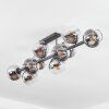 Koyoto Deckenleuchte Glas 15 cm Chrom, Klar, Rauchfarben, 10-flammig