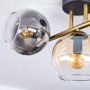 Koyoto Deckenleuchte Glas 15 cm Gold, Schwarz, 3-flammig