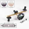Koyoto Deckenleuchte Glas 15 cm Gold, Schwarz, 3-flammig