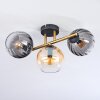 Koyoto Deckenleuchte Glas 15 cm Gold, Schwarz, 3-flammig