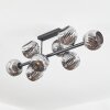 Ripoll Deckenleuchte Glas 15 cm Chrom, Rauchfarben, 8-flammig