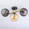 Koyoto Deckenleuchte Glas 15 cm Gold, Schwarz, 3-flammig