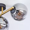 Koyoto Deckenleuchte Glas 15 cm Gold, Schwarz, 3-flammig