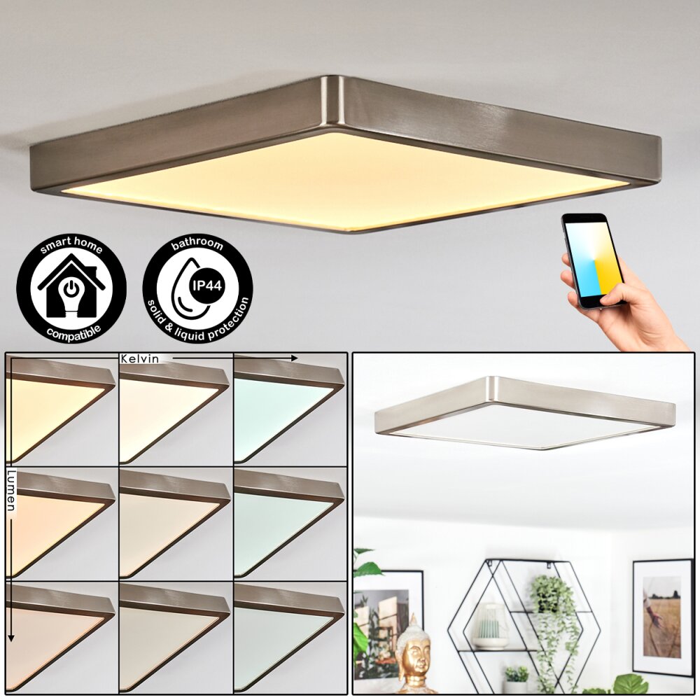 Finsrud Deckenpanel LED Nickel-Matt, 1-flammig main product photo