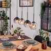 Koyoto Hängeleuchte Glas 15 cm Naturfarben, Schwarz, 4-flammig