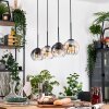 Koyoto Hängeleuchte Glas 15 cm Naturfarben, Schwarz, 4-flammig