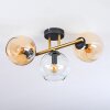 Koyoto Deckenleuchte Glas 15 cm Gold, Schwarz, 3-flammig