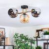 Koyoto Deckenleuchte Glas 15 cm Gold, Schwarz, 3-flammig