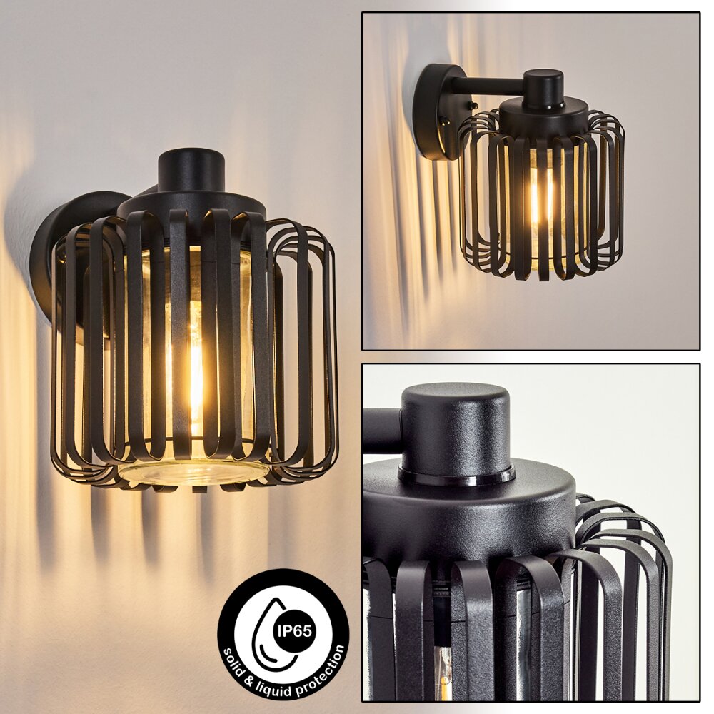 Horil Außenwandleuchte Schwarz, 1-flammig main product photo