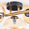 Chehalis Deckenleuchte Glas 12 cm, 15 cm Gold, Schwarz, 3-flammig