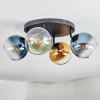 Koyoto Deckenleuchte Glas 15 cm Blau, Gold, Grün, Klar, 4-flammig
