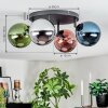 Gastor Deckenleuchte Glas 15 cm Blau, Chrom, Grün, Kupferfarben, Rauchfarben, 4-flammig