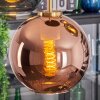 Koyoto Hängeleuchte Glas 20 cm Gold, Schwarz, 5-flammig