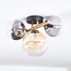 Chehalis Deckenleuchte Glas 12 cm, 15 cm Gold, Schwarz, 3-flammig