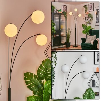 Gastor Stehleuchte Glas 15 cm Weiß, 3-flammig