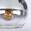 Koyoto Deckenleuchte Glas 15 cm Klar, Rauchfarben, 3-flammig