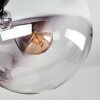 Gastor Deckenleuchte Glas 15 cm Chrom, Klar, Rauchfarben, 4-flammig