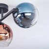 Koyoto Deckenleuchte Glas 15 cm Blau, Grün, Klar, Kupferfarben, 3-flammig