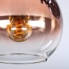 Koyoto Deckenleuchte Glas 15 cm Blau, Grün, Klar, Kupferfarben, 3-flammig