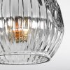 Ripoll Deckenleuchte Glas 15 cm Chrom, Klar, Rauchfarben, 3-flammig