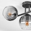 Koyoto Deckenleuchte Glas 15 cm Klar, Rauchfarben, 3-flammig